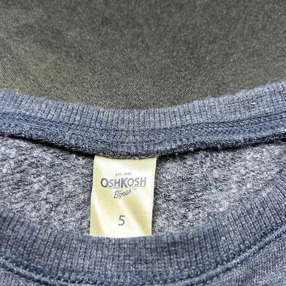 OshKosh B'gosh Girls Blue‎ Silver Long Sleeve Sweater Dress Size 5Y